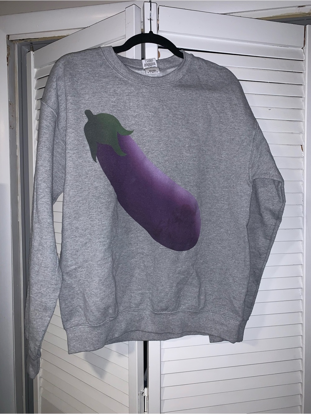 Eggplant Emoji Crewneck Sweatshirt